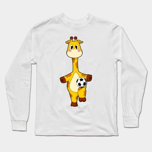 Giraffe Soccer player Soccer Long Sleeve T-Shirt